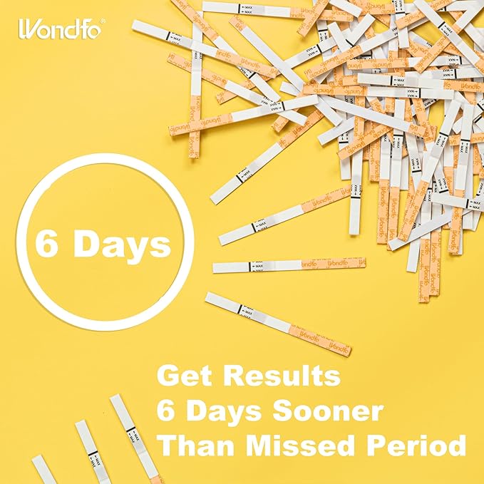 Wondfo 3.5mm Early Result Pregnancy Test Strips - Get Results 6 Days Sooner Than Missed Period-Sensitive and high-Accuracy HCG Testing Kit at 10 MIU/ml Cut-Off -[10 Packs]