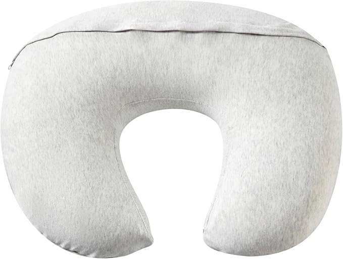Nursing Pillow, Plus Size Breastfeeding Pillow Original Support for Baby Boys Girls Breastfeeding Essentials, with Removable Soft Cotton Cover (Light Grey, Standard (23.62*18.11*5.91 Inches))
