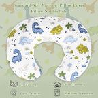 Nursing Pillow Cover – Soft Breathable Cotton, Fits Standard Breastfeeding Pillows, Washable & Hypoallergenic for Newborn Baby Girls & Boys,Cover Only (1 Pcs)