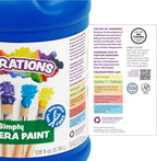 Colorations Paraben-Free Washable Tempera Paint for Kids - Set of 12 Colors, Gallon Value Sizes, Vibrant Poster and Classroom Paint for Creative Projects, Washable, Made in USA, Non-Toxic