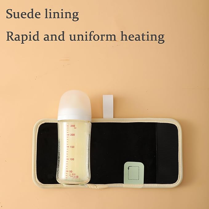 Baby Bottle Warmer,Keep Milk Warm Only (Does Not Heat) 20-Temperature Digital USB Portable Warming Sleeve,Portable Thermo Cover with Digital Display & 20 Temp Settings (Pink)