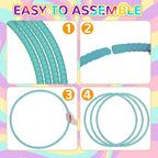 Shappy 6 Pcs Exercise Hoop Detachable Adjustable Plastic Toy Playground Toys Colored Hoop Circles for Teens Games Gymnastics Dog Agility Equipment Party Decor