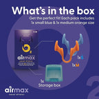 Air Max Nasal Dilators Trial Pack - Anti Snoring Devices - 76% More Airflow for Better Breathing & Against Nasal Congestion - Guaranteed Fit (1x Small & 1x Medium) - Reusable