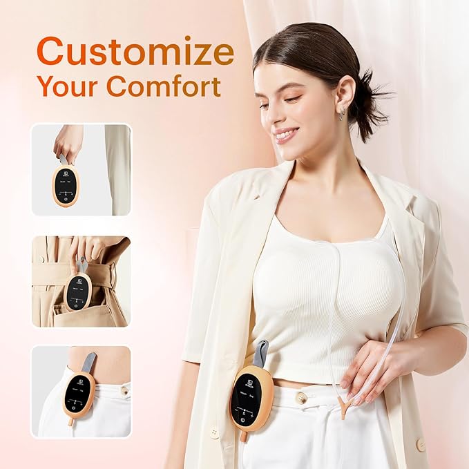 Upgraded Wearable Hands Free Breast Pump: D6 Portable Low Noise Breastfeeding Pumps with 3 Modes & 9 Levels & Memory Function | Leak-Proof Double-Seal Design | Strong Suction 15/17/21/25mm Flange