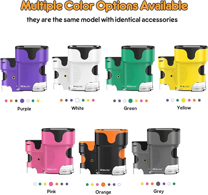 1000X Handheld Microscope for Kids 4K 2.0" Screen Rechargeable Mini Pocket Digital Microscopes w/Slides Kit Portable Edu Gift Age 4-6 8-12 Children Students (Green)