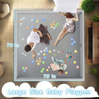 Large Baby Playpen 79x79 Inch, Playpens for Babies and Toddlers, Indoor & Outdoor Extra Large Kids Activity Center, Baby Play Yard with Zipper Gates.