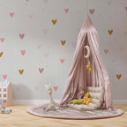 WS Wallpaper Heart Wall Decals Pack of 5 Sheets 135pcs by Lipastick - Polka Dots Wall Stickers for Bedroom Living Room Girls Room Decoration Kids Room Baby Nursery Room Removable Wall Decals