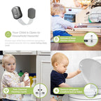 Baby Proofing Child Safety Locks (2 Pack) by Skyla Homes - The Safest, Quickest and Easiest 3M Adhesive Cabinet Latches, No Screws & Magnets, Multi-Purpose for Furniture, Kitchen, Ovens, Toilet Seats
