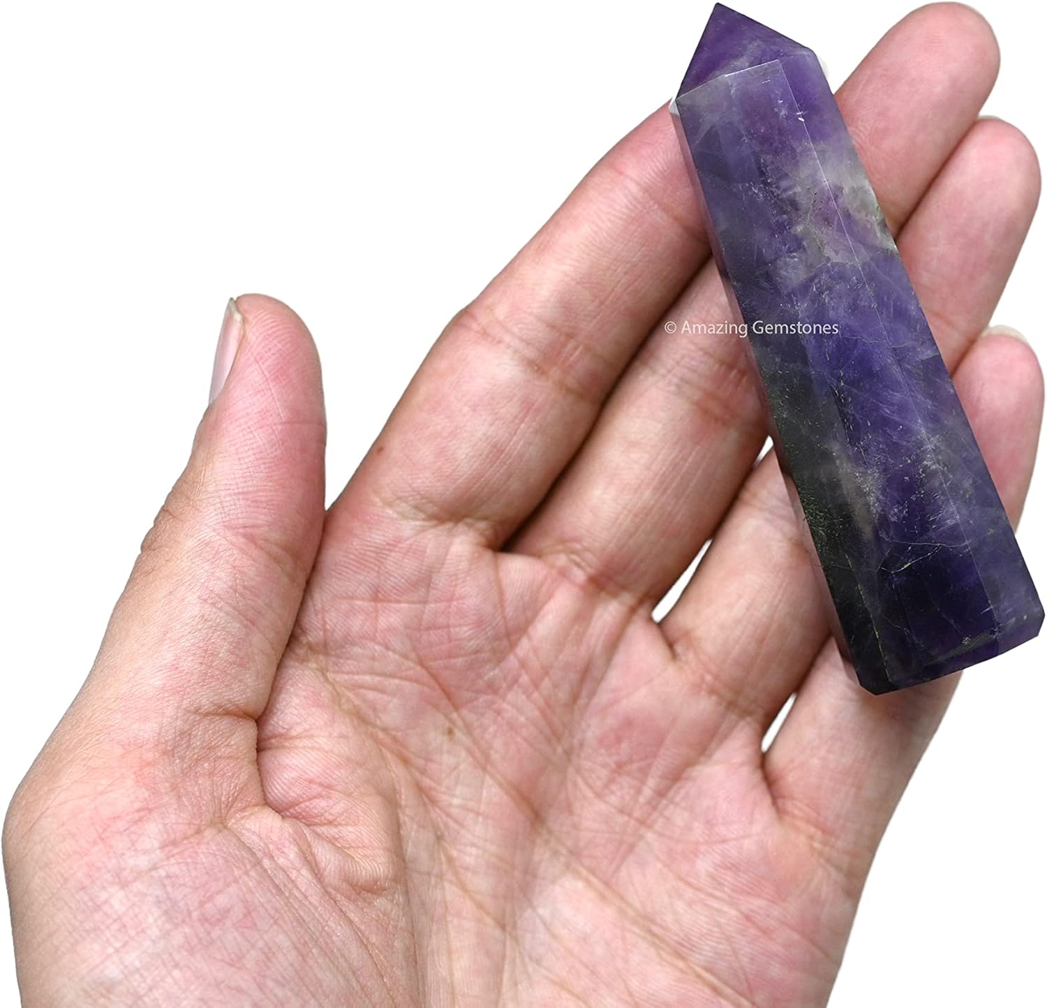 Amazing Gemstone Amethyst Crystal Towers ~ Natural Healing Crystal Point Obelisk for Reiki Healing and Crystal Grid (2" to 3" Inch)