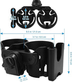 Accmor Universal Cup Holder, Stroller Cup Holder, 360° Rotatable Large Caliber Designed Bottle Holder for Stroller, Bike, Wheelchair, Walker, Scooter