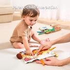 TUMAMA TK 2PCS Baby Books 0-6 Months, Soft Cloth Books for Babies Infants Toddler, Touch and Feel Crinkle Cloth Books 6 to 12 Months, Early Development Interactive Toys Gifts for Boys Girls