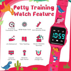 Potty Training Watch for Toddlers with Countdown, Magnetic Charging, Flashing Lights, Fun Music or Vibration Alerts - Waterproof Interactive Toilet Training Reminder for Boys & Girls Ages 2-9