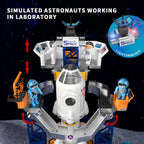 Rocket Launcher Space Shuttle Toys for Kids Boys Age 3 4 5 6 7 8 9 Years Old, 2-in-1 STEM Building Aerospace Toys with Rocket Launcher for Indoor Outdoor, Spaceship Toys Birthday Gift for Boys Girls