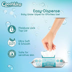 De-Chlorinated Pure Water Baby Wipes | Gentle Unscented Wipes for Sensitive Skin | 99.9% Pure Water Based | Alcohol-Free, Paraben-Free | Soft & Thick (60 Count (Pack of 24))