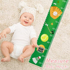 Halloween Baby Height Growth Chart - Canvas Height Chart for Kids Baby Child Toddler Boys Girls Growth Chart for Wall Room Nursery Decor Hangable and Removable Measuring Wall Ruler (C, Black Wood)