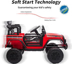 12V Kids Ride on Car Truck, Kids Electric Vehicles Car Ride on Toy for Toddlers 3-5 with Remote Control - Red