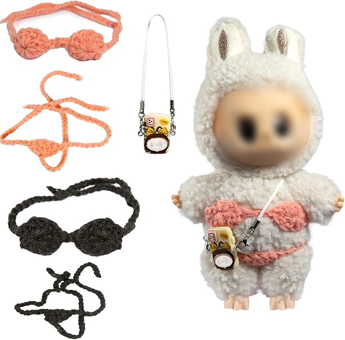 Doll Clothes for Labubu Clothes/for Labubu Outfits,Clothes for Lububu Doll,for Lububu Clothing,for LABUBU Accessories,Boys and Girls Stylish Adorable Labubu Bikini Set - 2Pack