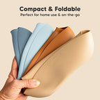 KeaBabies 2-Pack Silicone Baby Bibs for Eating - Sturdy Food-Grade Silicone Bibs for Babies Girl, Boy, Large Food Catcher, Clean & Put On Easily, Waterproof Toddler Feeding Essentials (Ocean)