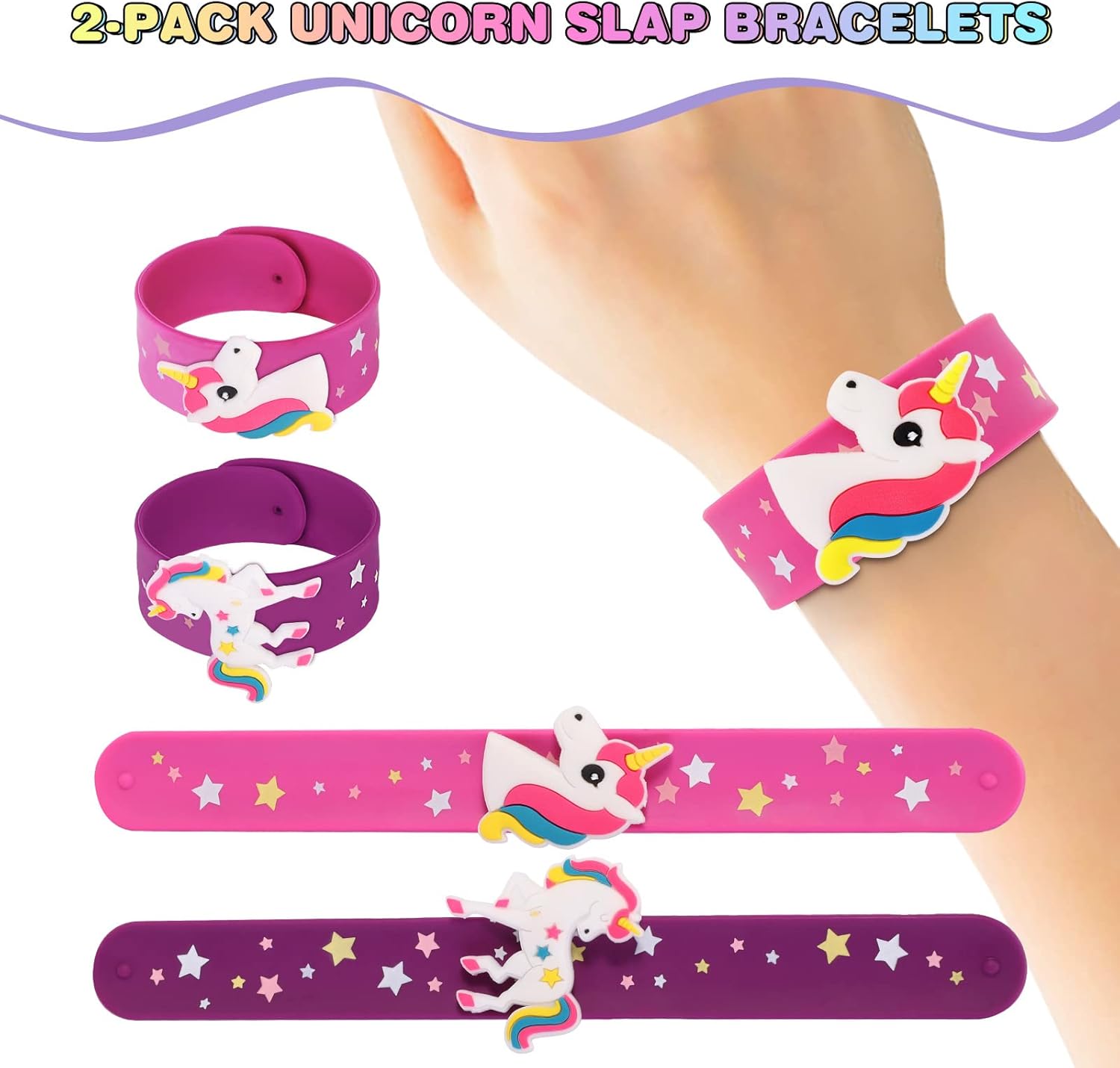 QearFun Unicorn Bluetooth Headphones for Girls - with Microphone & 3.5mm Jack, Adjustable Headband for Kids Teens Toddlers, School iPad Tablet PC Smartphones Compatible (Purple)