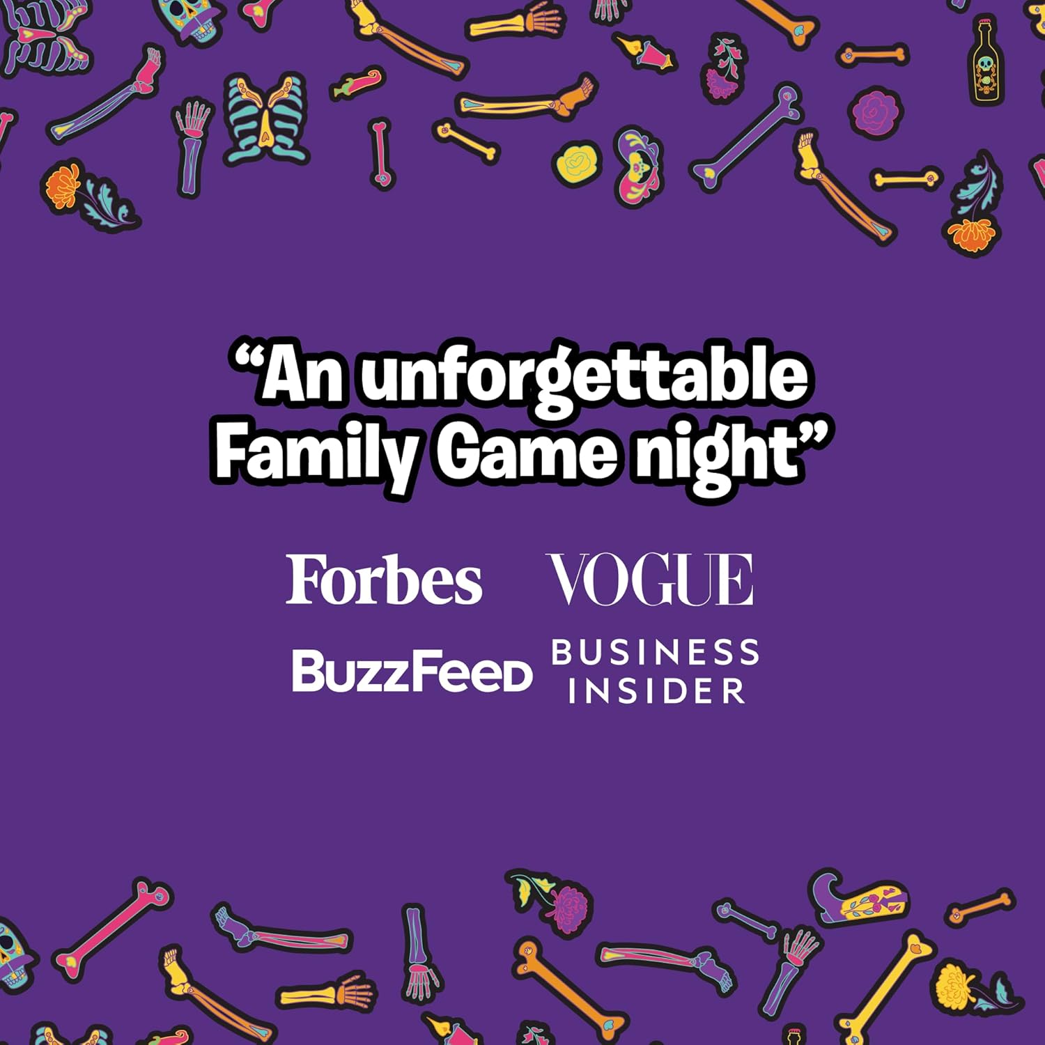 Skelegrams by Uzzle Games – Spell Words with Bone Pieces in This Fast, Cooperative Party Game for Families - Ages 8+, Spelling & Word Game for 3–6 Players