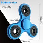 Fidget Spinners Toy Ultra Durable Stainless Steel Bearings High Speed 3-6 Min Spins Metal Material Hand Spinner ADHD Focus Anxiety Toys Stress Relief Reducer Fidget Spinner for Kids Adults Blue