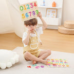 GRINNNIE Toddler Puzzle for 1 2 3 Years Old, Wooden Alphabet Number Peg Puzzles for Preschool Toddlers Age 2-4, Great Learning Puzzle Toy 1st Birthday Gift for Girls Boys