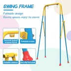 Taleco Gear Foldable Toddler Swing Set, Indoor & Outdoor Baby Swing, Kids Swing Set for Backyard, Safe and Durable Design, Grow with Your Child (Blue)