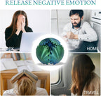 Gear Ball, Gear Sphere 3D Printed Gear Ball Fidget Toy Spin Ball, GearSphere Desk Toy, Stress Ball, Fidget Ball, Gear Toy for Stress and Anxiety Relaxing (Laser Blue Green)