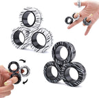 6 Pcs Magnetic Rings Fidget Toys for Teens, Adults & Kids|Easter Basket Stuffers|ADHD Fidget Toy Pack for Anxiety Relief,Coolest Gifts for Teen Boys,Birthday Gifts for 8 9 10 11+ Year Old Boy & Girl