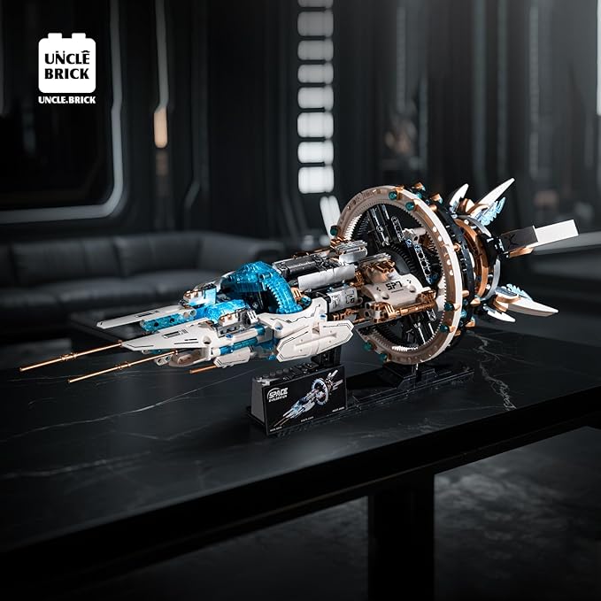 Space Spaceship Building Blocks Set,with Lights and Power Motor,Interstellar Space Station,Space Exploration Toy,Creative Gift Idea for Adults and Space Fans,for Boys and Gril Age 8-12