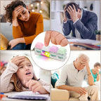 Keyboard Fidget Toys for Adults Keyboard Clicker with LED Light Keychain Fidget Sensory Fun Toys for Anxiety Decompression (Macaroon2, 4 in 1)