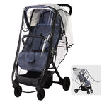 Universal Stroller Rain Cover, Clear Breathable Weather Shield with Waterproof Zipper, 4 Seasons Protection (XL)