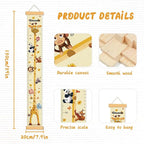 Customize Name Growth Chart Wall, Funny Giraffe Premium Canvas Removable Height Chart for Kids, Height Measurement for Wall, Unisex Kids Room Wall Decor, Measuring Height Charts