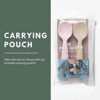 Miniware Silicone Baby Spoon for Training - BPA Free Baby Utensils - Baby Spoons Self Feeding 6 Months | 100% Food Grade Silicone - Modern & Dishwasher Safe | Dishwasher Safe (Cotton Candy and Oat)