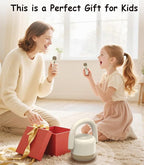 EWA Portable Mini Metal Karaoke Machine, Bluetooth Karaoke Speaker with 2 Wireless Microphones, Ideal Gifts for Girls Boys Family Home Party Birthday Christmas Toys Gifts-(Beige)