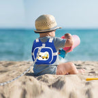 Accmor Toddler Harness Leash, Kids Cute Excavator Walking Harness Tether Wristband Assistant Strap Belt Protector for Baby Boys, Collapsible Child Leash + Anti Lost Wrist Link for Outdoor Travel Blue