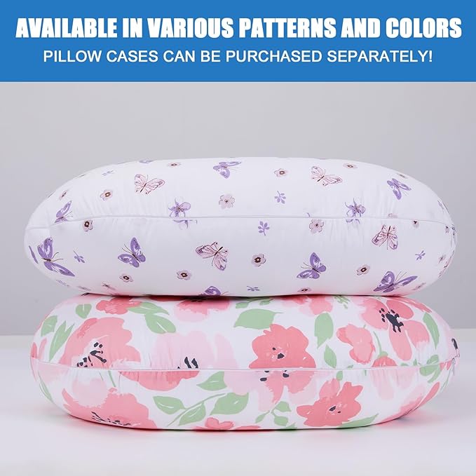 Plushii Nursing Pillow for Breastfeeding, Breathable Breast Feeding Pillow and Positioner with Removable Cover for More Support, Tummy Time and Bottle Feeding Support Pillow, Butterfly Dreams
