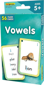 Teacher Created Resources Vowels Flash Cards (EP62070), White 3-1/8" x 5-1/8"