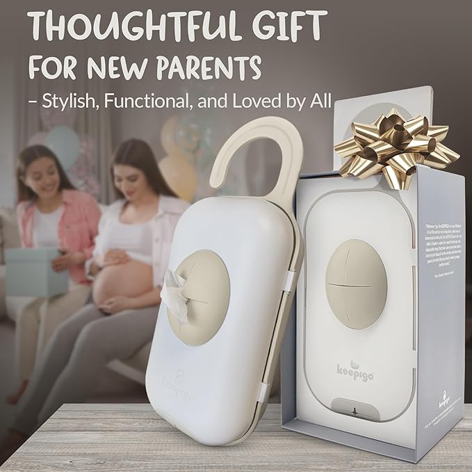 Diaper Bag Wipe Dispenser | 3-in-1 Portable Diaper Caddy Organizer, Baby Wipe Holder with Disposable Bags | Baby Essentials for Newborns, Toddlers, Travel & Baby Shower Gifts