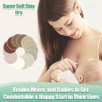 wegreeco Nursing Breast Pads (14 Pack) + Laundry Bag & Travel Storage Bag, 4.7 inch - Washable & Reusable Breastfeeding Nursing Pads (Brown, Plain Shape)