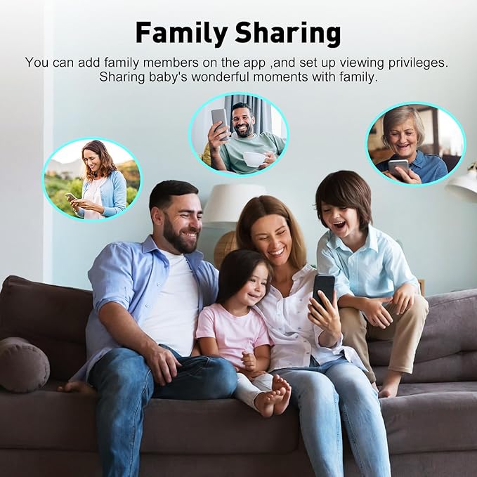 Upgrade Video Baby Monitor with 2 Cameras and Audio 2.8" Screen,Night Vision,APP,Wireless,2-Way Talk,1200ft Long Range,Feeding Timer,Temperature Sensor,VOX/ECO,5 Lullabies,Portable,Easy Setup