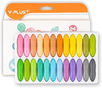 YPLUS Peanut Crayons for Kids, 24 Pastel Colors Washable Toddler Crayons, Non-Toxic Baby Crayons for ages 2-4, 1-3, 4-8, Coloring Art Supplies