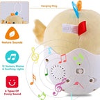 Baby Toys 0-6-12 Months, Chick Musical Plush Cute Stuffed Animal Infant Tummy Toys with Light & Sounds, Roly-Poly Sensory Toy Birthday Easter Egg Gift for Newborn Boys & Girls
