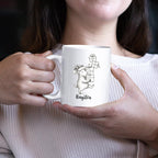 Goat Coffee Mug Gift, Personalized Name Goat Lover Ceramic Coffee Cup 11 Oz 15 Oz, Customized Goats Tea Mug Gift for Birthday/Christmas/Special Day/Holiday, Funny Animal Goats White Accent Cup