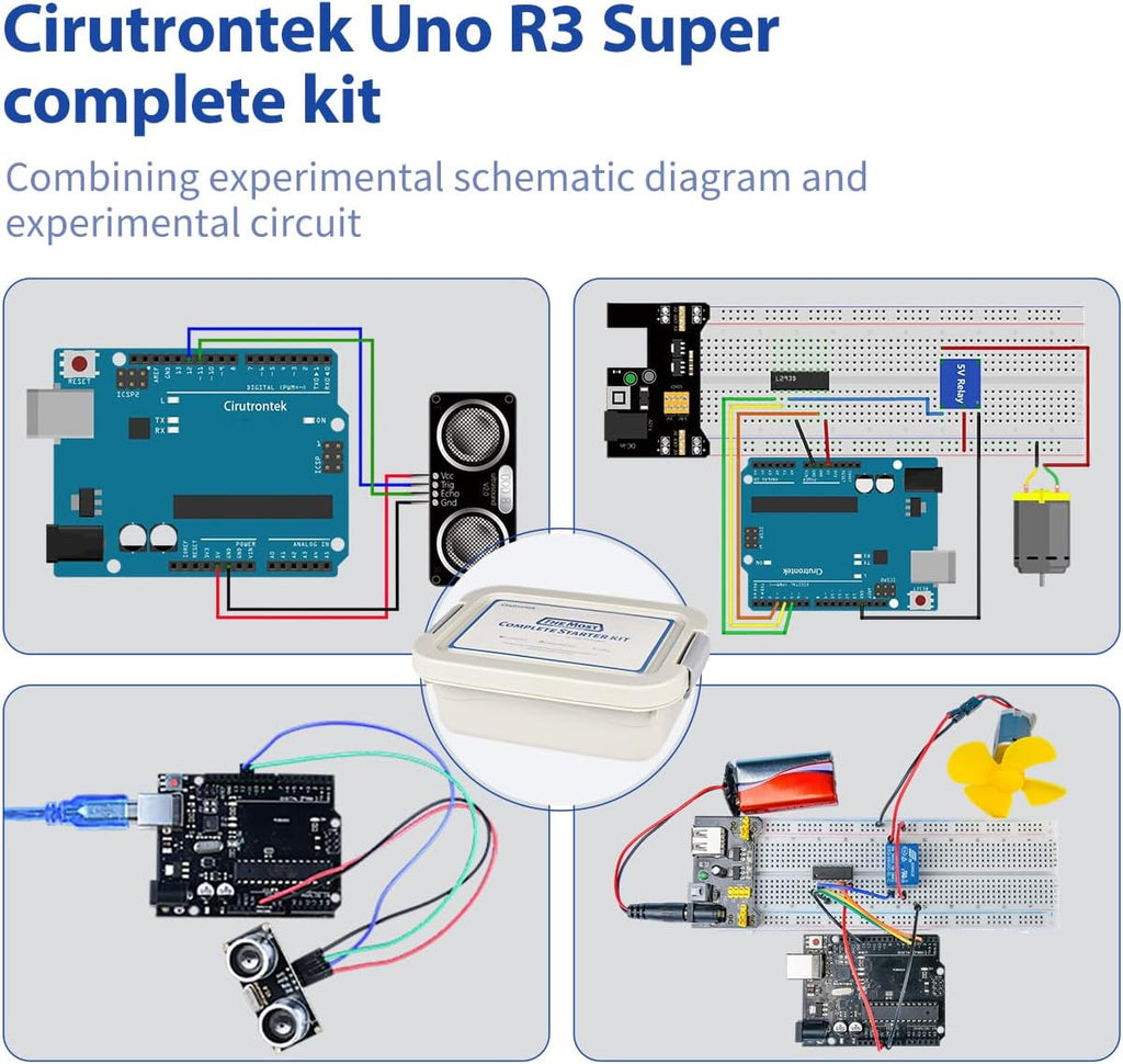 Most Complete Starter Kit for UNO R3 Project Electronics Starter Kit with Tutorial Compatible with IDE STEM Projects for Teens Adults Robotics & Engineering Kits Science | Coding | Programming Kit