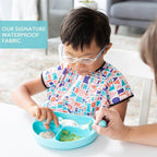 Bumkins Bibs - Toddler Bibs, Waterproof, Large for 1-3 Years, Short Sleeve