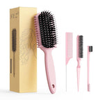 Curl Defining Brush, Curly Hair Brush, Slick Back Hair Brush, For Combing and Shaping Curls in All Hairstyles to Reduce Pulling (Pink)
