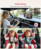 BM5PRO 7.2" Dual Camera Baby Monitor, 1080P HD Display for 2 Kids, Night Vision, Easy Install Car Baby Monitor, Ideal Gift, Rear Seat Safety for Babies & Pets