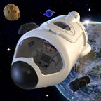 Space Shuttle Rocket Ship Toys for Kids Boys Age 3 4 5 6 7 8 9 Years Old, 5-in-1 STEM Science Educational Aerospace Toys with 2 Astronauts Figures, Projection Lamp, Space Toy Gift Birthday Christmas