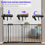 Extra Wide 62-67 Inch Baby Gates for Stairs, Doorways - No Drilling, Pressure Mounted Pet Gates for Kids & Dogs